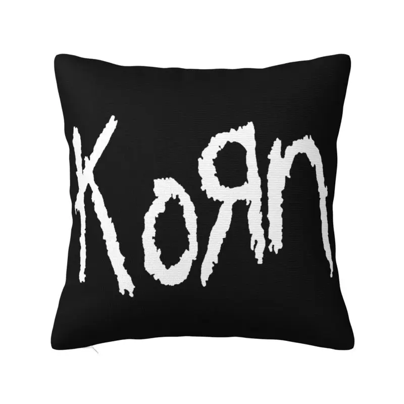 Custom Korns Heavy Metal Music Rock Roll Cushion Cover Home Decor Printing Throw Pillow for Car Two Side