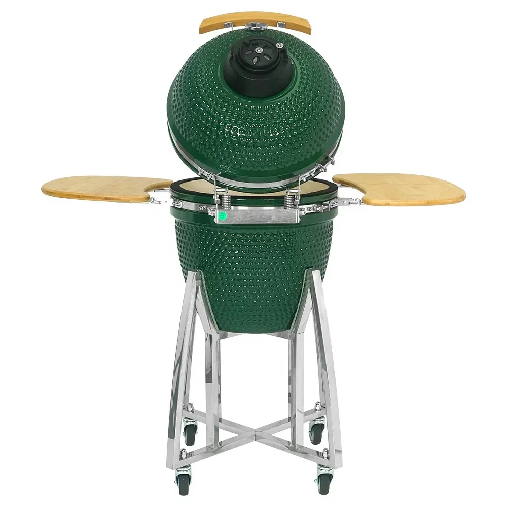 18 Inch Green Egg Grills ，Easy To Carry for Outdoor Bbq , Height  Adjustable, Ceramic，Various Colors Available