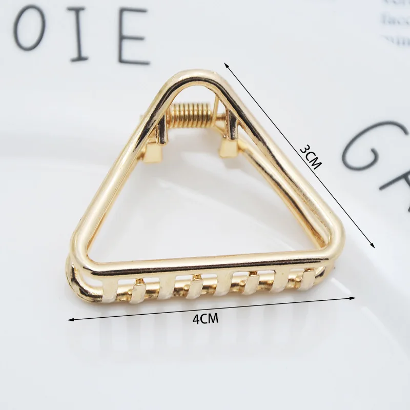 Multi-style Fashion Smal Simple  Geometric Hair Claw for Women Girls Clamps Hair Crab Metal  Hair Clip Claw Accessories Headwear