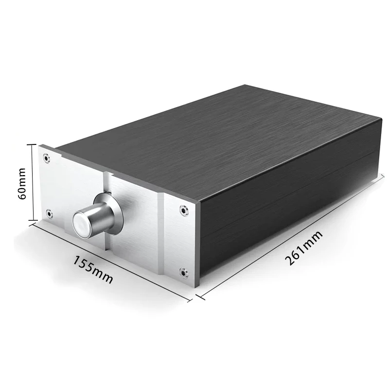 Hezhi Audio 155*60*261mm  All Aluminium Power Amplifier Chassis Enclosure DIY Amp Case Shell