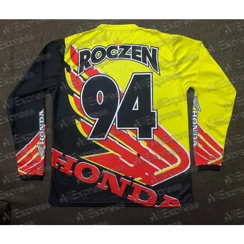 

Honda #94 ROCZEN 2025 Autumn Motorcycle Jersey Long Sleeve Riding Shirt Breathable Racing Gear Comfortable Off-Road Moto Top
