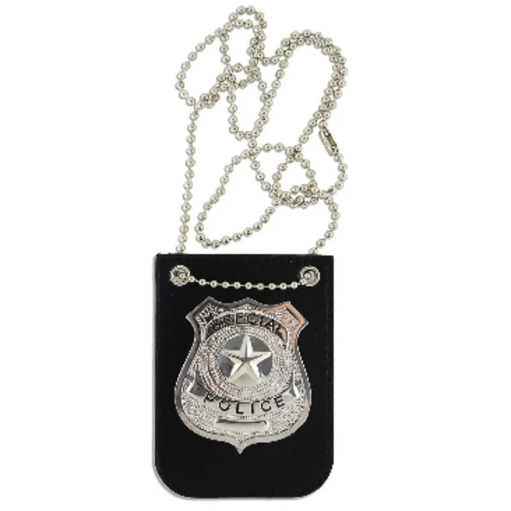 PESENAR  Military Police Dress Accessories Silver Police Badge Necklace Without Card Buckle