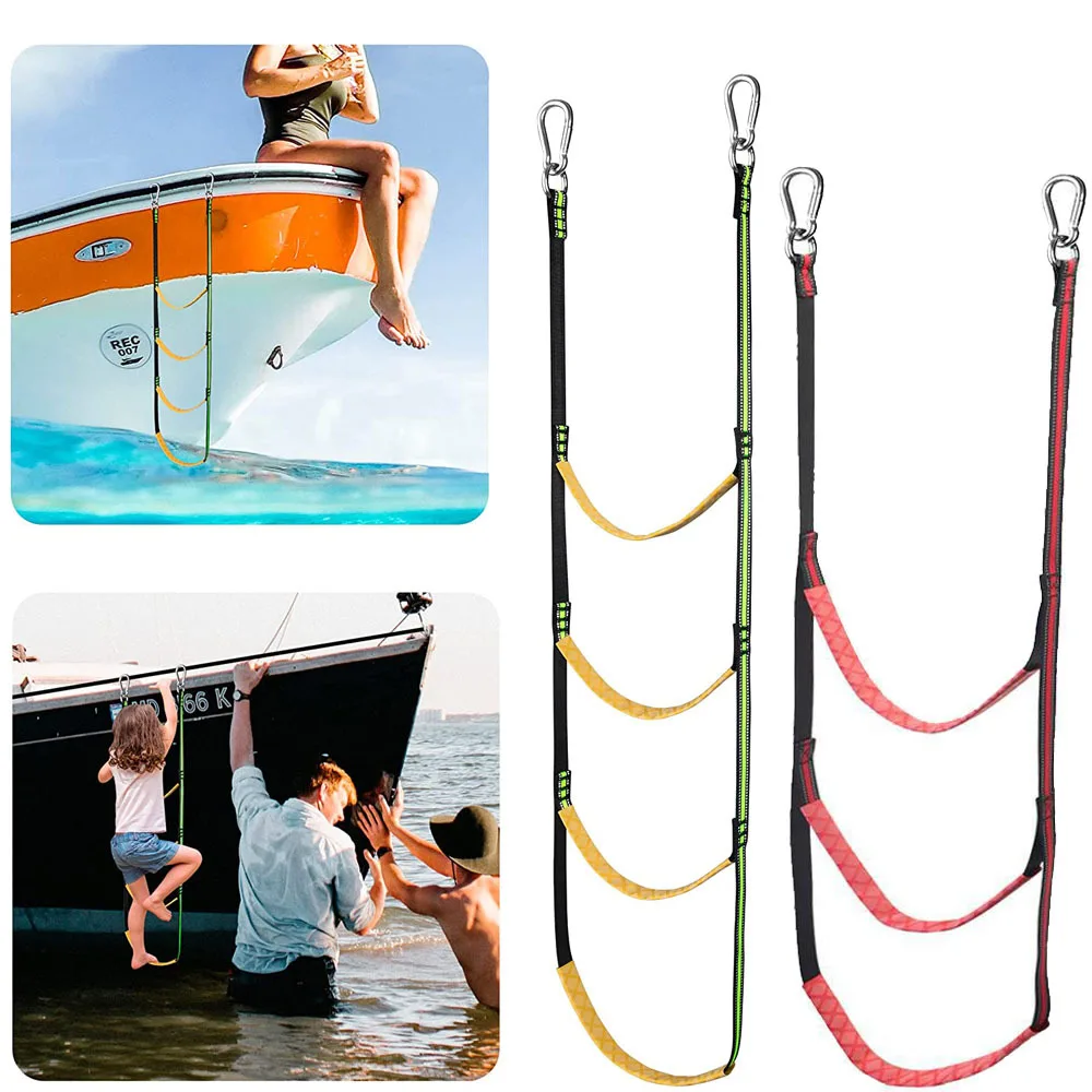 

4-Step ladder Boat rope ladder Kayak Extension auxiliary boat Folding ladder Sailing boat swimming