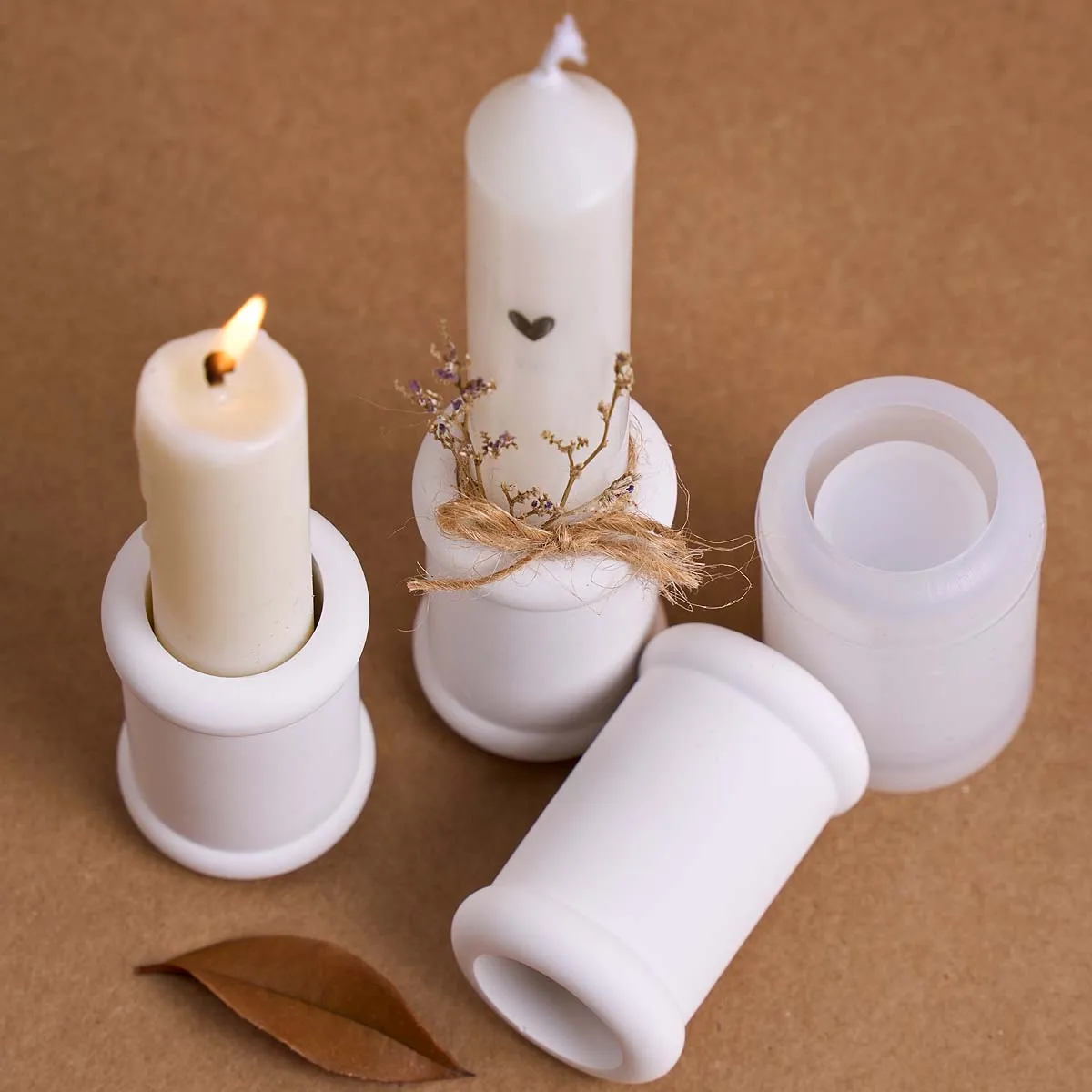 Zylindrischer Kerzenhalter Silikonform DIY gestreift Aromatherapie Gips Kerzenständer Formen Beton Harz Handwerk Herstellung Home Decor