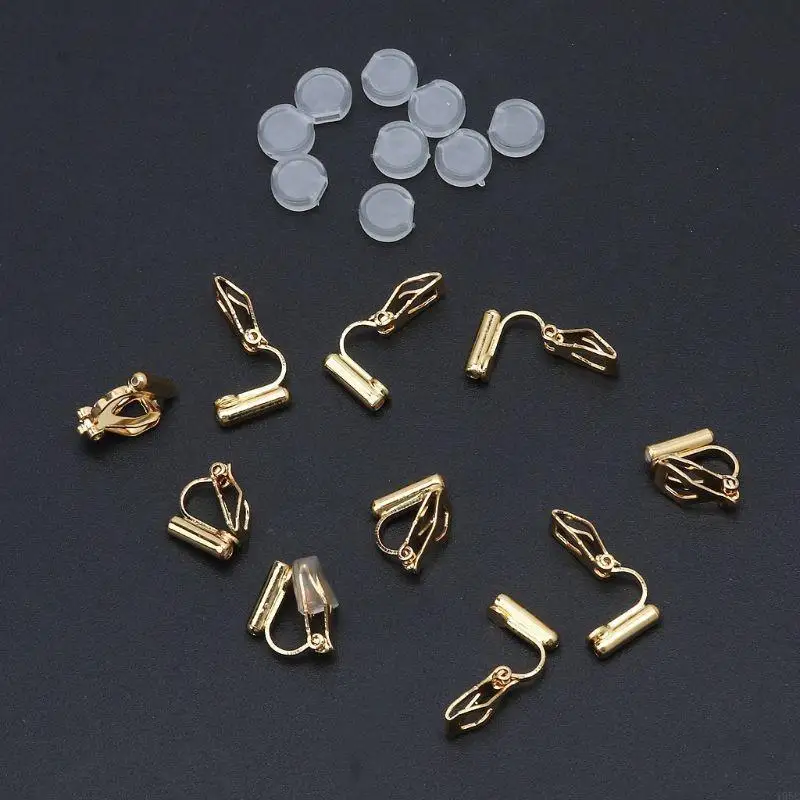 195C 20 Pcs DIY Earring Converter with Comfort Earring Pad Turn Any Pierced Earrings Into Clip-On No-pierced Jewelry Findings