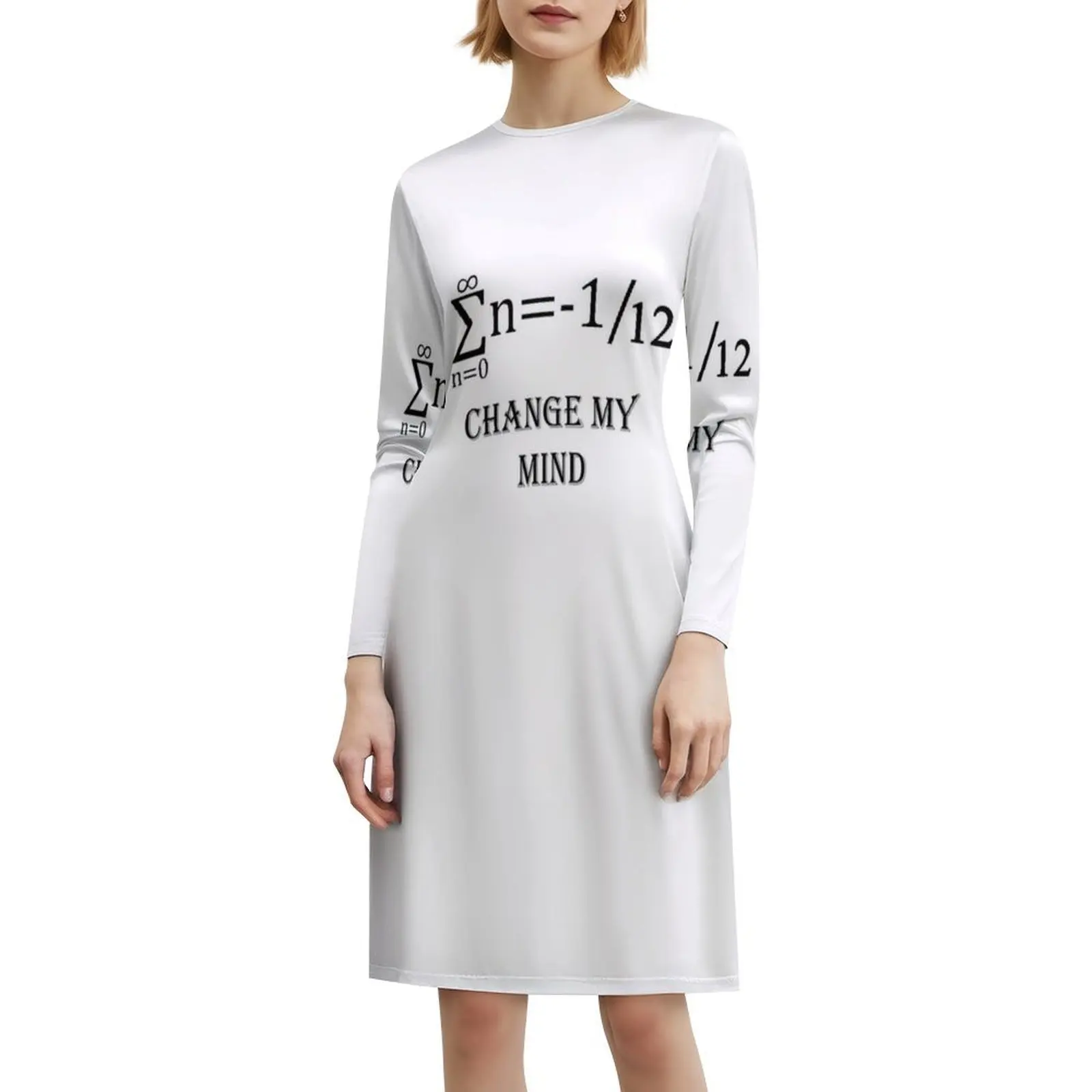 مجموع من جميع الأرقام الطبيعية مضحك الرياضيات فستان عطلة مثير للنساء شاطئ حفلة عيد ميلاد فستان قصير معادلات الرياضيات العلوم #6