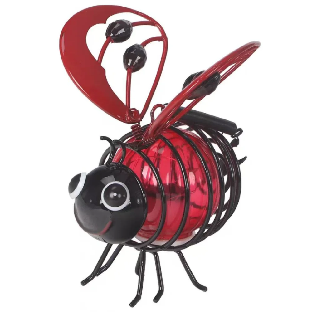 Metal Construction Solar-Powered Hanging Bee Light Solar-Powered LED Lighting LED Bugs Simulation Design Hanging Style