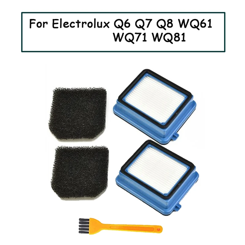 Juego de filtros de repuesto Electrolux para Q6 Q7 Q8 WQ61 WQ71 WQ81 aspiradora lavable Pre Motor y accesorios HEPA piezas
