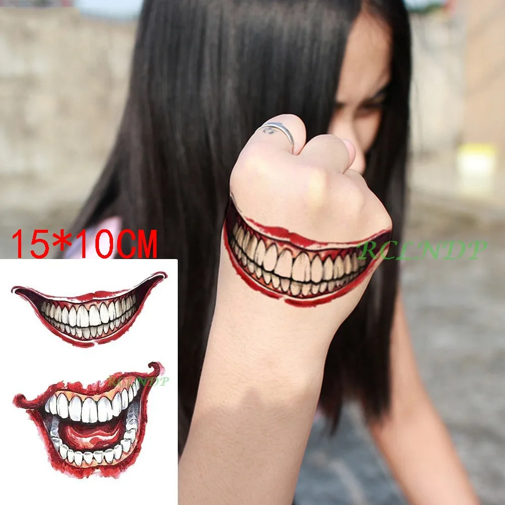 Waterproof Temporary Tattoo Sticker joker clown tatto flash tatoo fake for men girl women