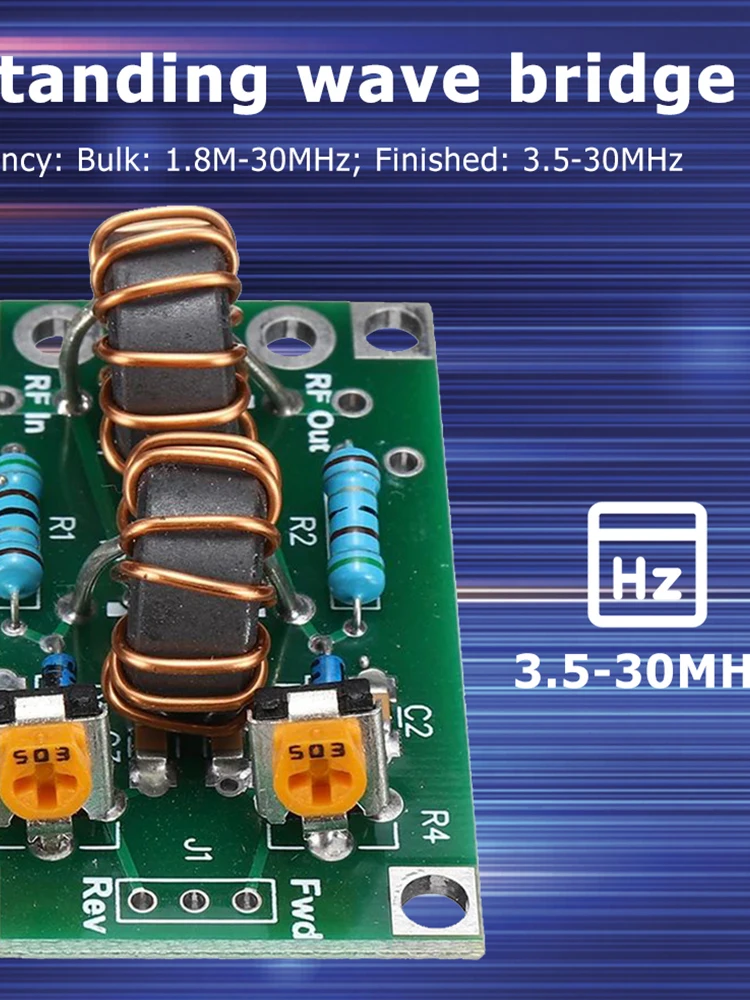 1.8 متر-30 ميجا هرتز/3.5-30 ميجا هرتز RF الدائمة موجة نسبة جسر تردد الراديو لوحة تركيبية لشبكة RF لتقوم بها بنفسك راديو