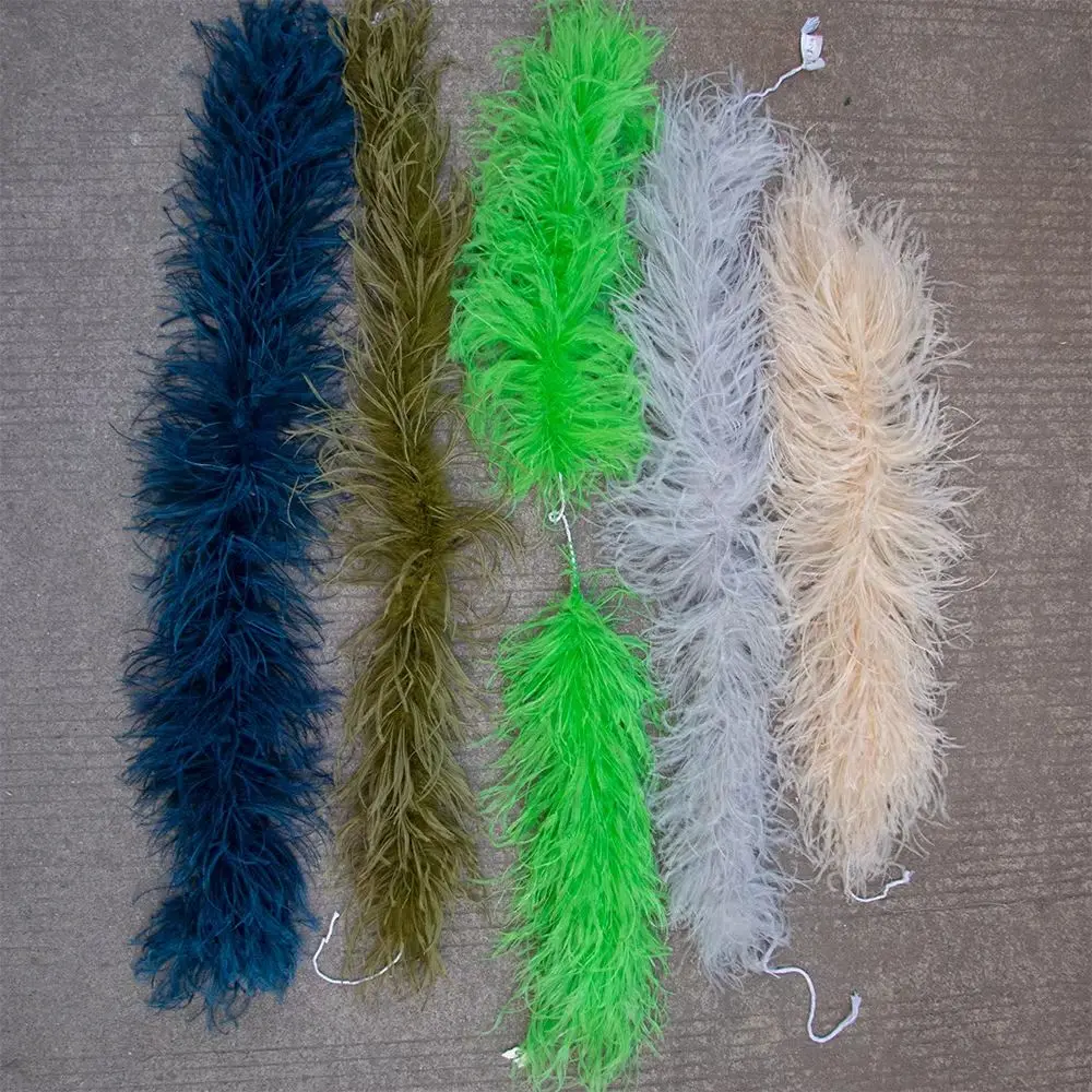 2 4 6 8 10Ply Ostrich Feather Boa 0.5M Fluffy Ostrich Plumes Boa DIY Shawl Party Wedding Night Dress Decoration Sewing Accessory