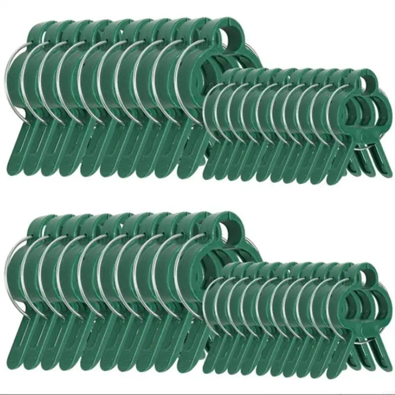 Reusable Plastic Connects Vine Fixing Clip Plant Holder Buckle for Flower 20pcs C5AD