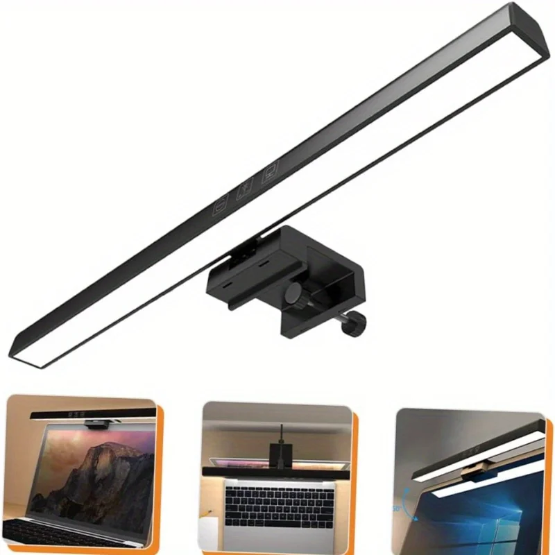 USB-C LED Laptop Light Bar - Touch Control with 3 Color Temperatures, Anti-Glare Screen Lamp for Desktop Monitor
