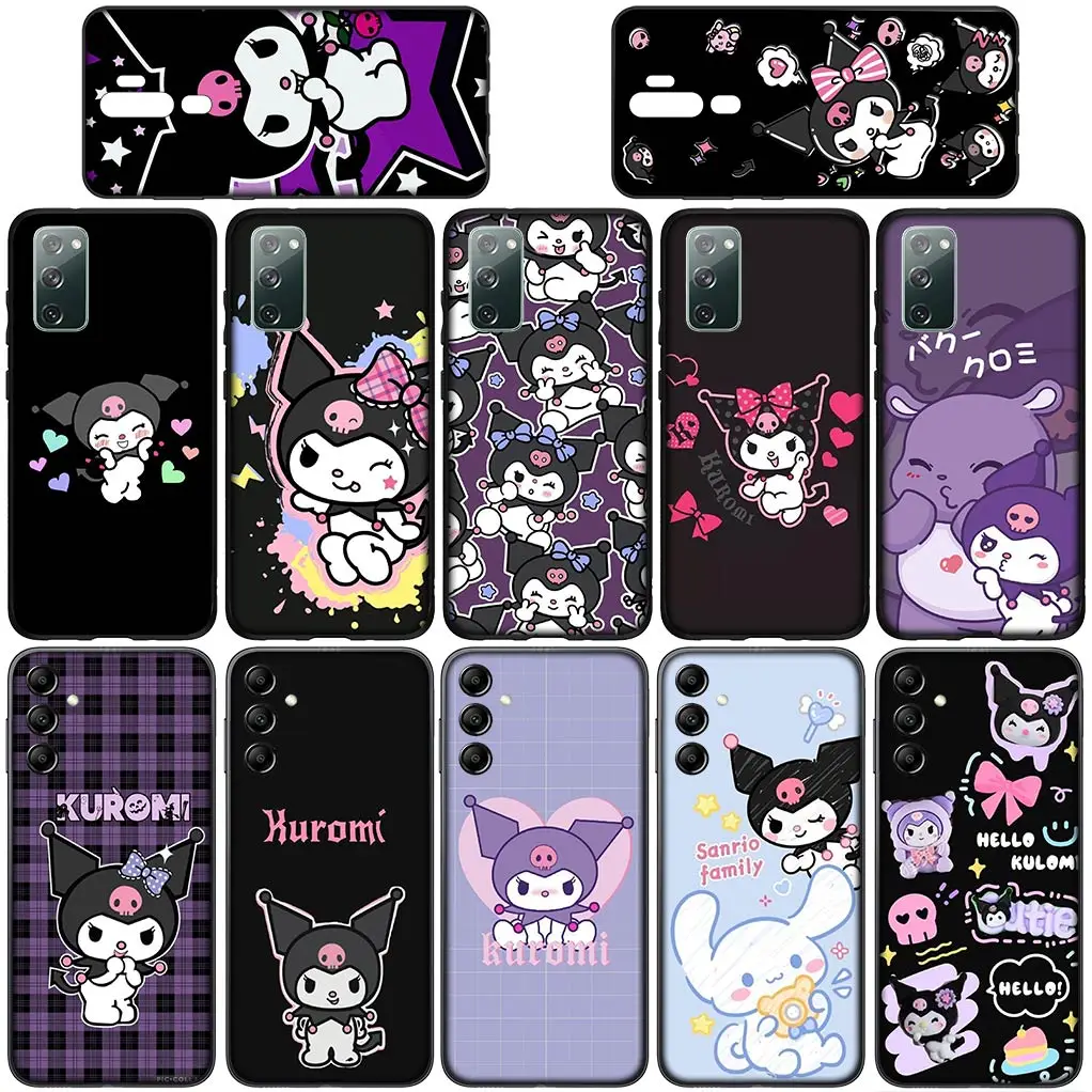 Kuromi Cute New High-End Cover Phone Case for Samsung Galaxy S22 S21 S20 Fe Ultra S8 Plus + S7 Edge M15 Flexible Coque