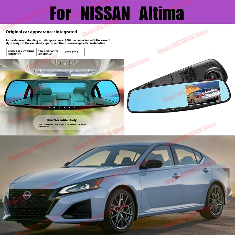 

For NISSAN Altima High definition dual lens driving recorder with front and rear dual recording reverse images Car dvr