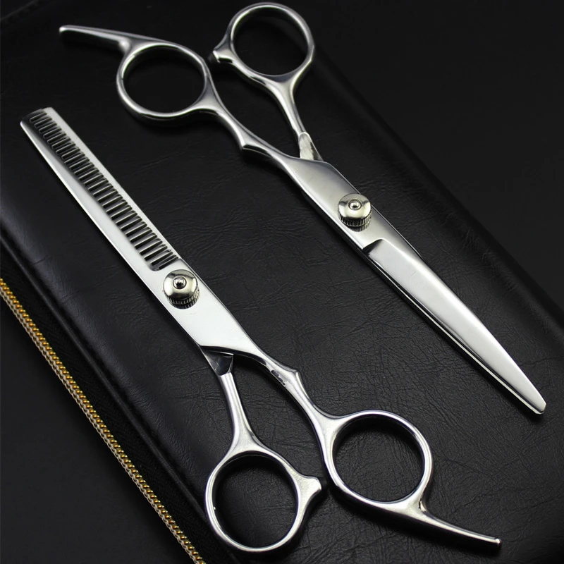 Stainless Steel Scissors for Hair Professional Hairdressing Thinning Scissor Haircut Cutting Shear Barber 6 inch Styling Tool