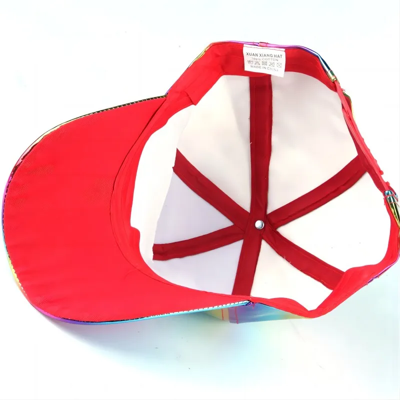 Baseball Cap New Light Version Laser Baseball Cap Male Street Trend PU Duck Cap Female Hat