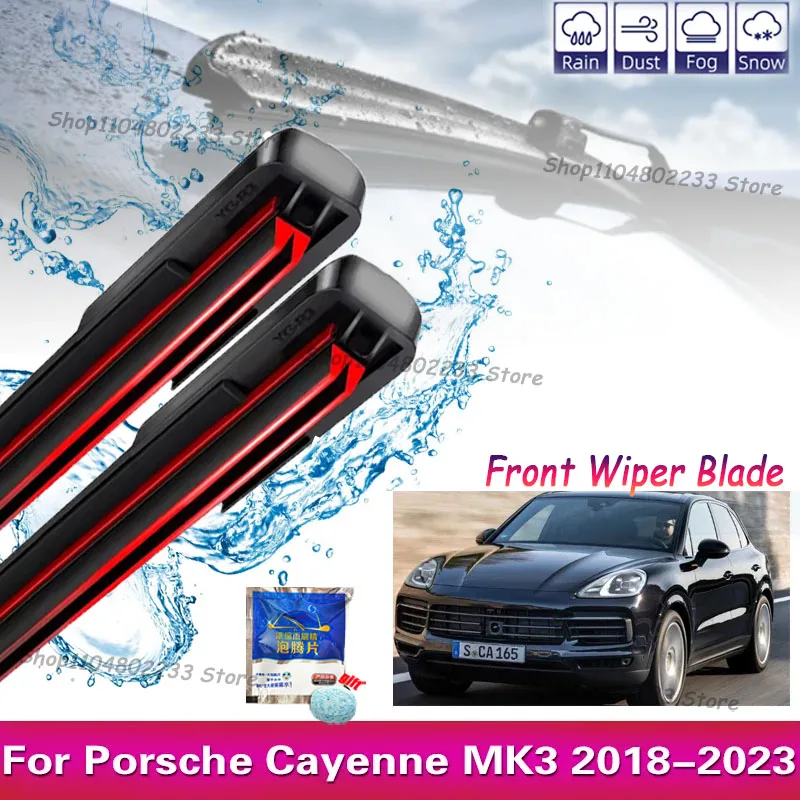 

Fit For Porsche Cayenne 9YA 9YB MK3 2019-2023 2020 2021 Frameless Wiper Blades Front Windows Windscreen Windshield Accessories