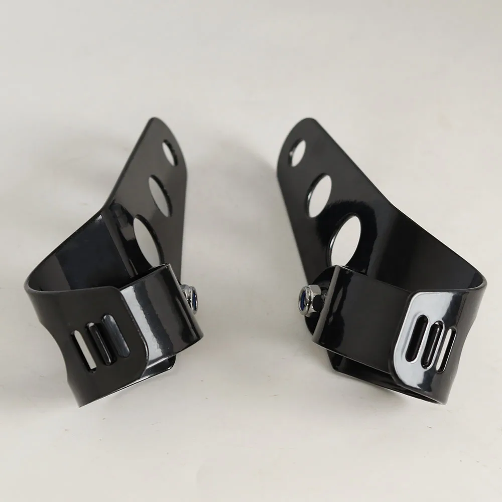 Universal Motorcycle Headlight Mount Bracket Fork Ear Chopper Headlamp Holder Clamp Adjustable Motor Fork Mount