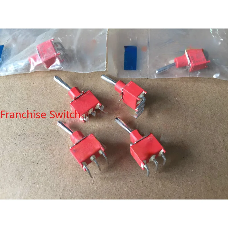 

5PCS AE101 Original Toggle Switch Bent Foot 3 Feet 2 Gear 13*7MM Handle Height About 12.5MM Side Dial.