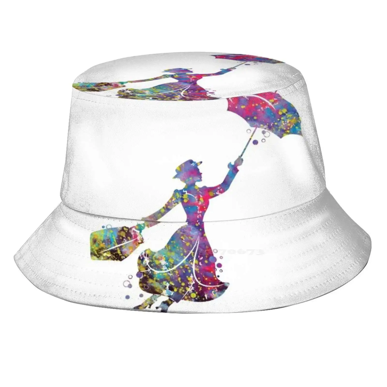 Fisherman's Hat Bucket Hats Caps Watercolor Silhouette Julie Andrews Musical Pink Purple Idea Nursery For Girl For Christmas