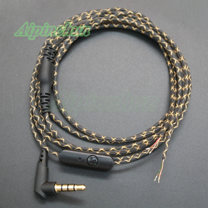 Aipinchun-Cable de Audio para auriculares, Conector de repuesto con micrófono, 3 colores, 3,5mm, AA0186