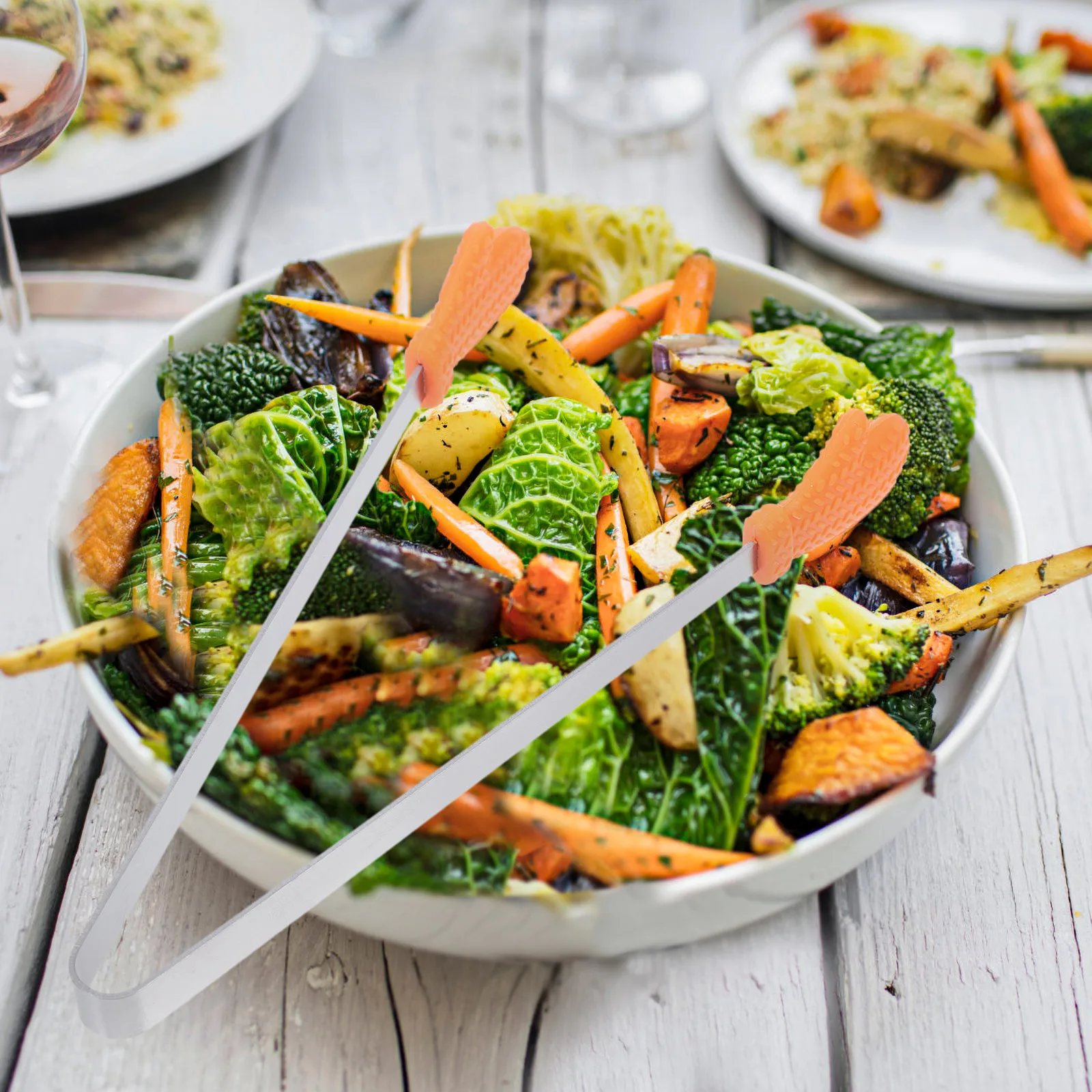 

Silicone Clip Mini Stainless Steel Tongs Food Pliers for Serving Ice Cube Sugar Anti Slip Easy Clean Kitchen Barbecue Tool