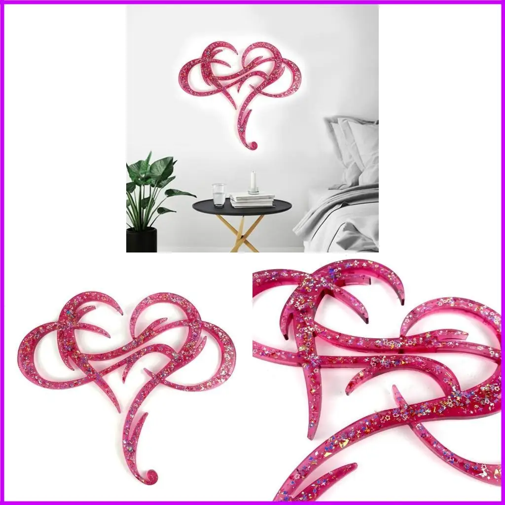 

Stereo Heart Epoxy Casting Mould for Wall Hanging Mount Decor DIY Crafts