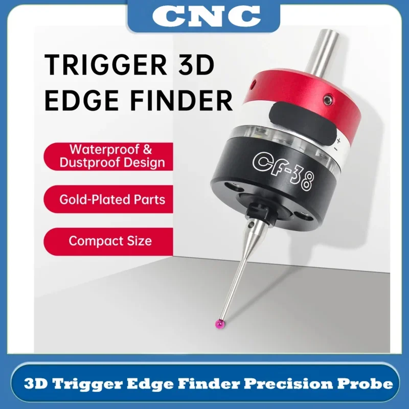 CNC 3D Trigger Edge Finder High Precision Touch Probe CNC Milling Machine Three-Coordinate Centring Rod Tool Setter CF-38