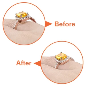 5 Pack Ring Size Adjuster - with 3 Sizes Clear Ring Sizer Adjuster for Loose Rings,Spiral Silicone Tightener Set