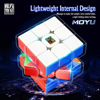 MOYU RS3M manyetik sihirli küp 3 × 3 Maglev 3x3 profesyonel Speedcube 3x3x3 hız bulmaca çocuk oyuncak hediye oyunu Magico Cubo