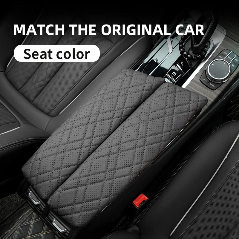 Car Armrest Box Cover Cushion PU Leather Center Console Armrest Protector Pad For BMW 5 Series G30 G32 6GT 2018-2023 Accessories