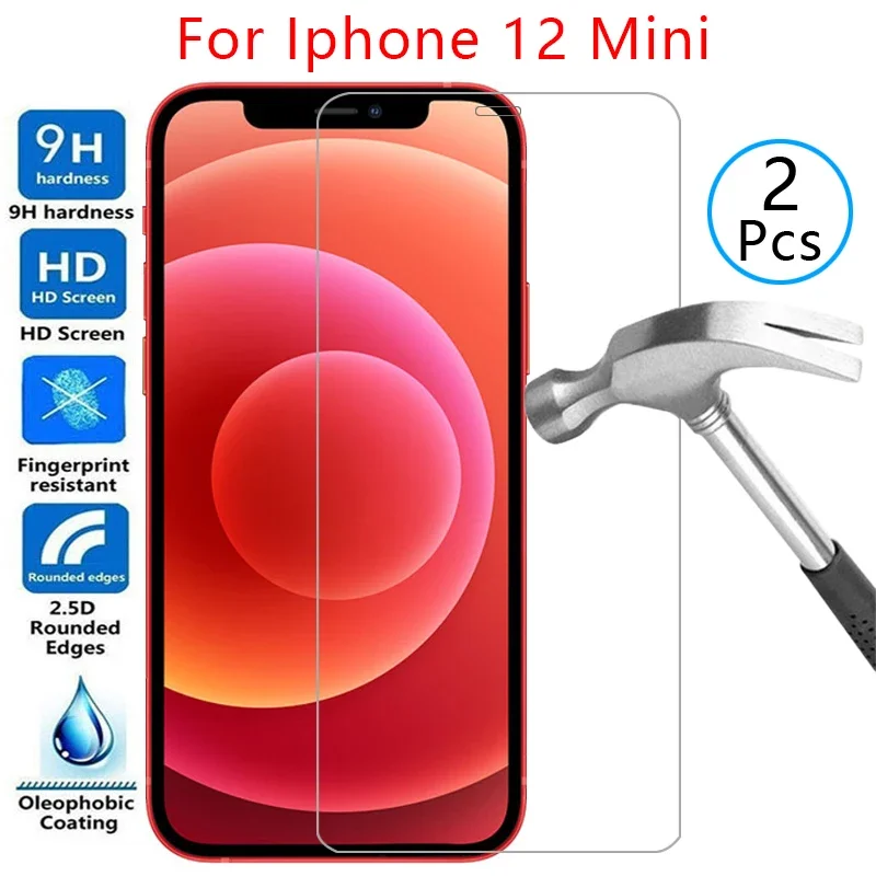 tempered glass screen protector for iphone 12 mini case cover on i phone 12mini iphone12mini min mi ni 5.4 protective coque bag