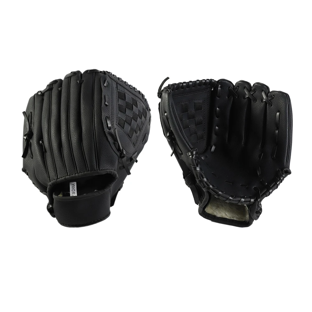 

Baseball Glove 125 Inch Yellow PVC Left H Softball Glove Basket Weave Cushioned Palm Adjustable Strap Extra Flex