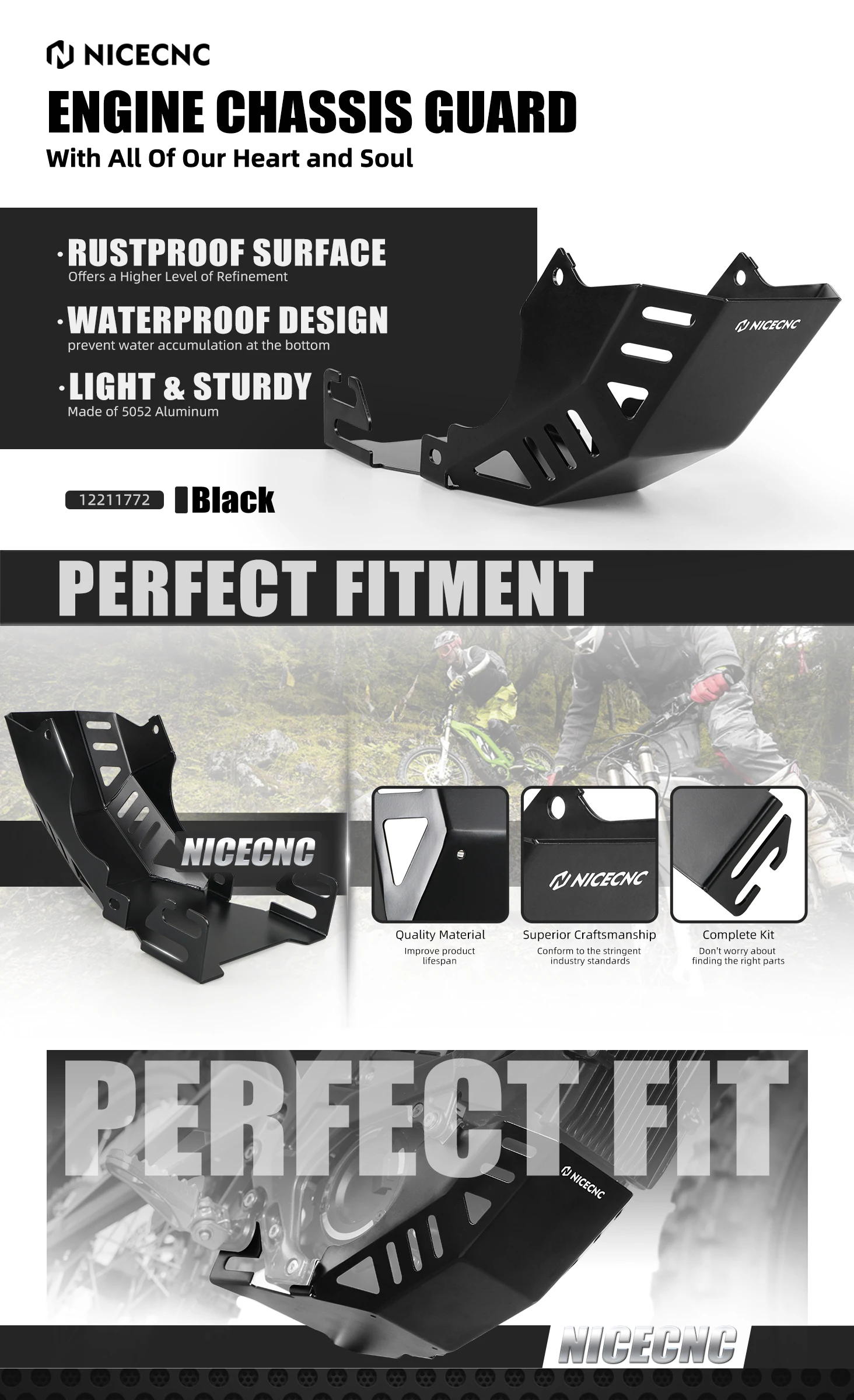 NICECNC für Surron Light Bee X Sur-ron Light Bee S L1E Transparente Motorriemenscheibenabdeckung & Motorchassis-Schutz für Segway X160 X260 – Detail 9