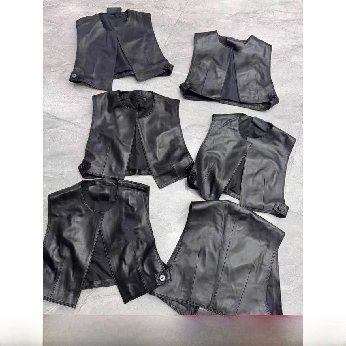 

Casual Leatherl oulder Openwork Women's Jaet round Ne Svel eep Leather Real Leather Loose Fit ort Sle