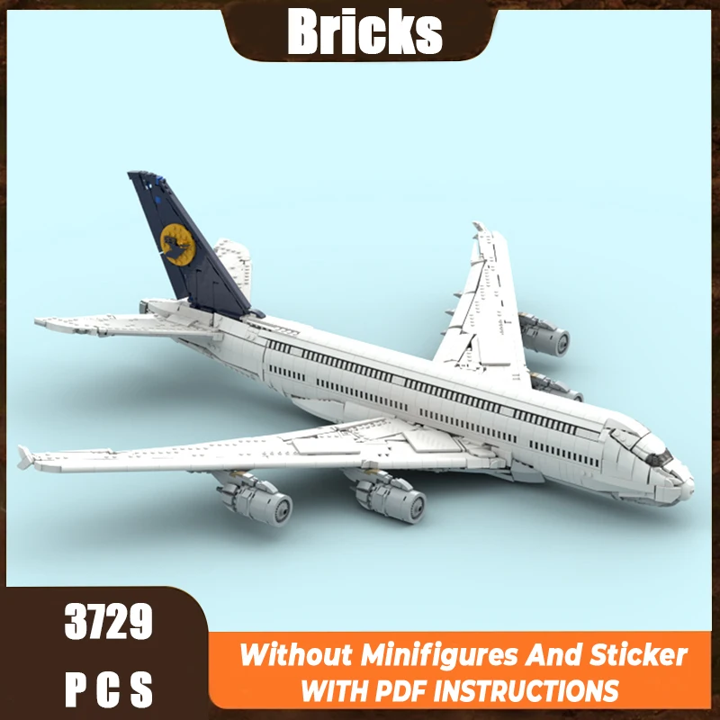 

Exquisite new product MOC building block aviation model Airbus A380 technology modular children's toy gift DIY assembly set