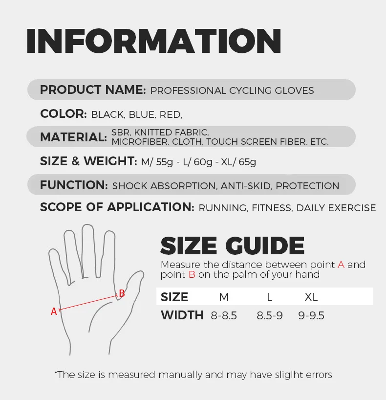 Cycling Gloves for Men Women Half Finger Bike Gloves Breathable Shockproof MTB Road Racing Riding Bicycle Gloves Sport Equipment