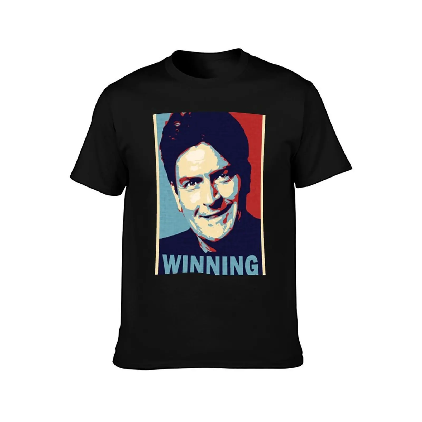 Winning, by Charlie Sheen T-Shirt, Summer Casual Cotton Tee, Oversized Streetwear Tops, Vintage Graphic Print, Unisex Men Women