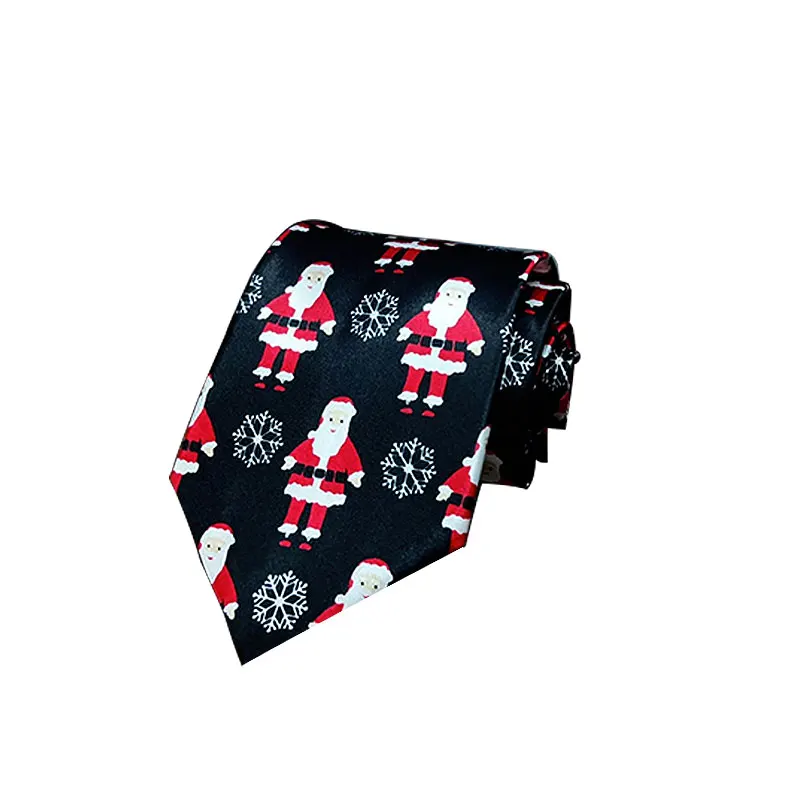 Huishi 8Cm Mannen Kerst Tie High-Density Blauw Groen Kerstboom Elanden Sneeuwpop Gedrukt Stropdassen Viering Party anime Banden