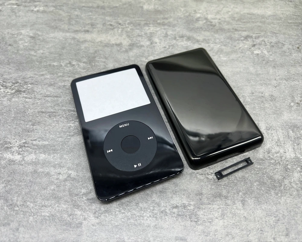 Czarna przednia płyta czołowa obudowa tylna z czarnym przyciskiem do centralnego koła do iPoda 5th gen video 30gb 60gb 80gb