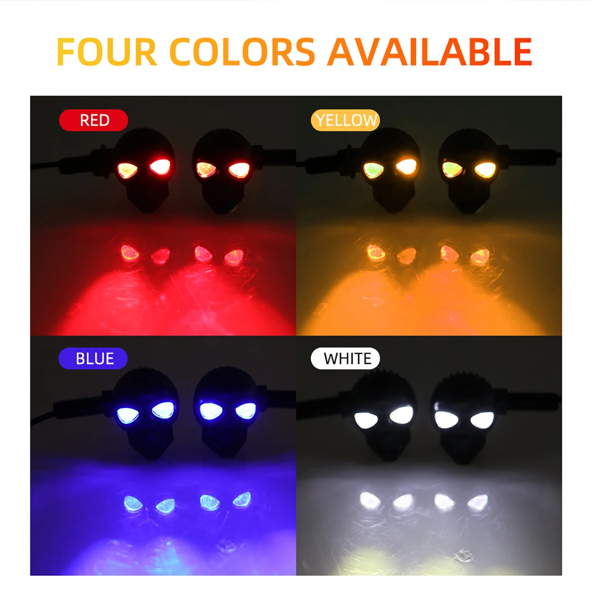 Mini Led Skull Motorcycle Turn Signal Light Blinker Indicators Turn Signal Lamp for Honda Yamaha Kawasaki Honda Dirt Street Bike - view 6