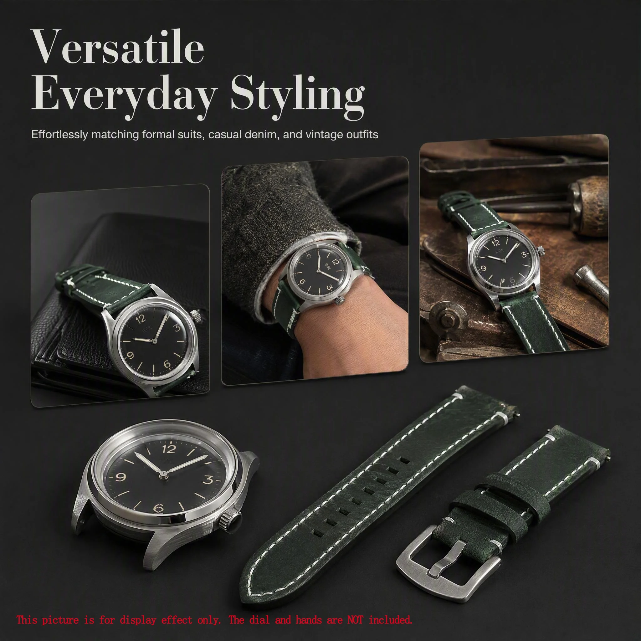 36/39 mm horlogekast van roest - Leather Strap Quick Release recensie en prijs