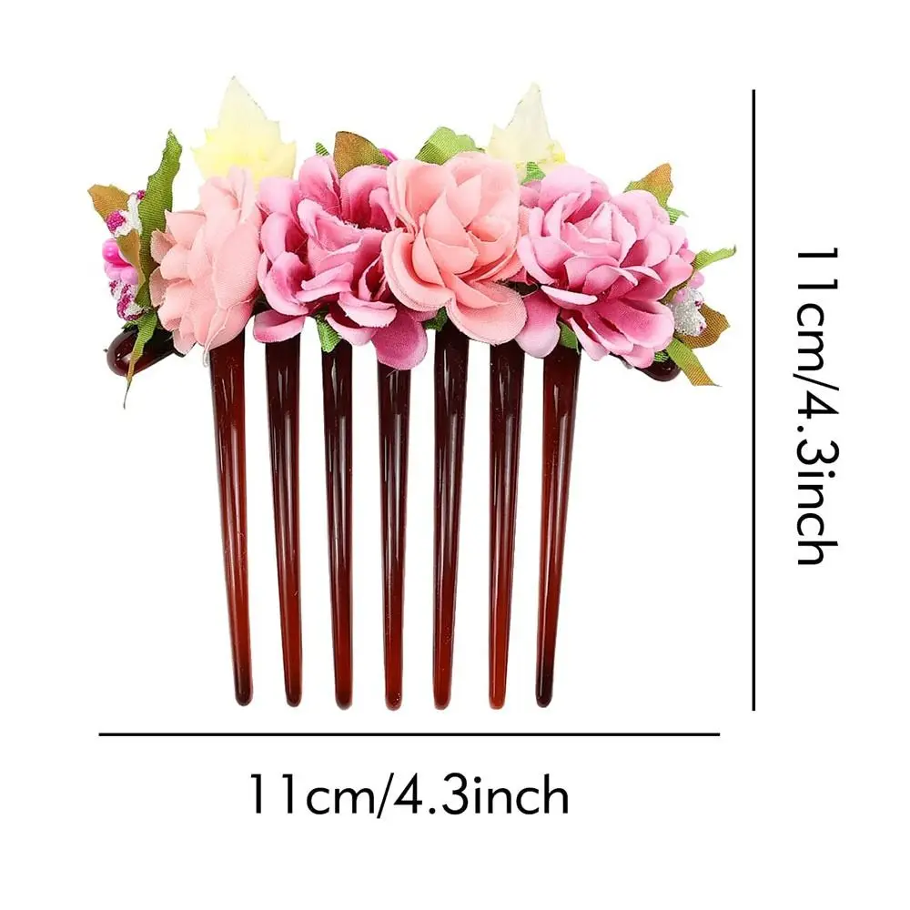 1PC Bridal Crystal Hair Ornaments Elegant Flower Hair Comb Rustic Wedding Floral Shining Brides Wedding Hairpins Hair Accessorie