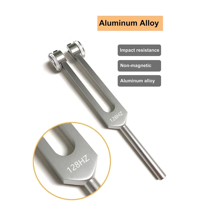 Diapasão de 128 Hz para reparo de DNA, teste de sistema nervoso de cura, diapasão, cuidados de saúde, mantém corpo, mente e espírito em perfeito