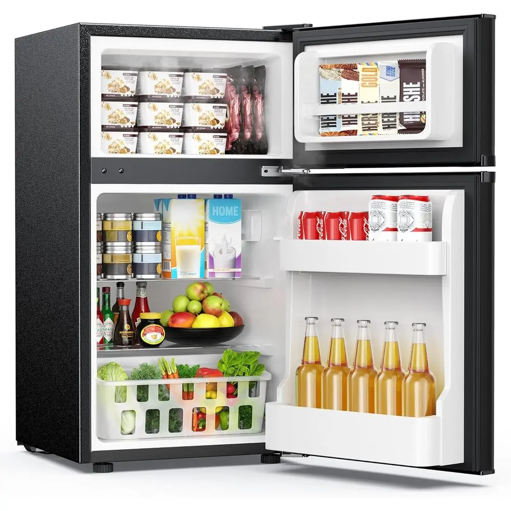 Compact 3.2 Cu.ft Refrigerator, Ideal for Dorms, Bedrooms, and Offices - Black