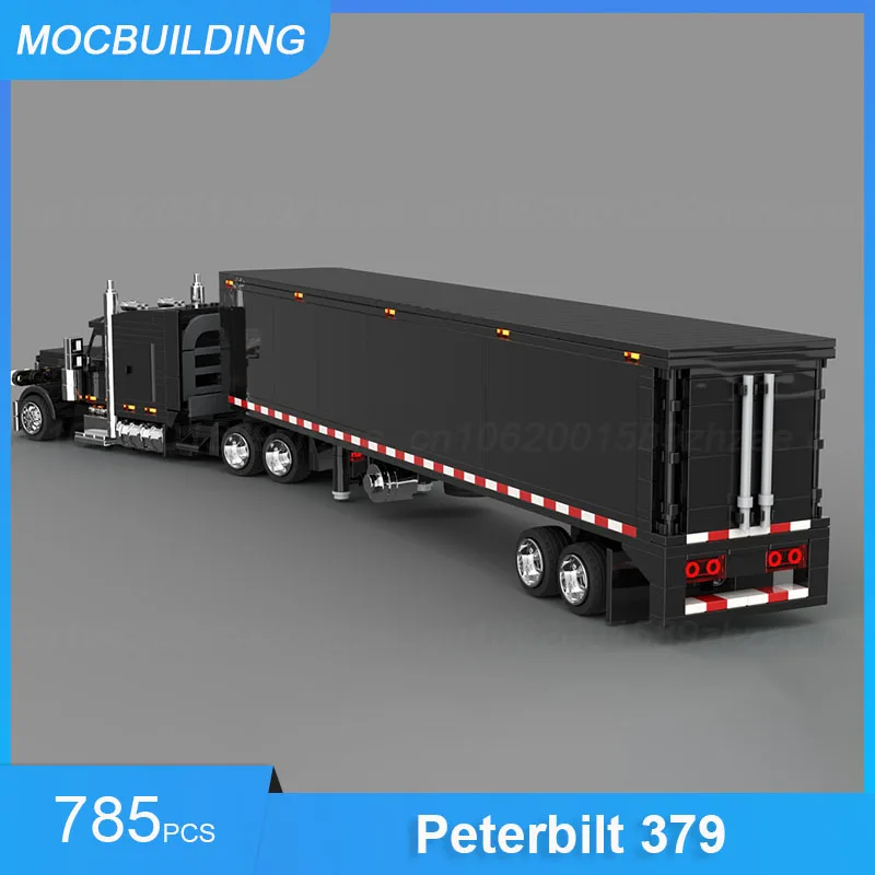 MOC Building Blocks Peterbilt 379 Cargo Model DIY Assemble Bricks Educational Creative Collection Display Toys Xmas Gifts 785PCS