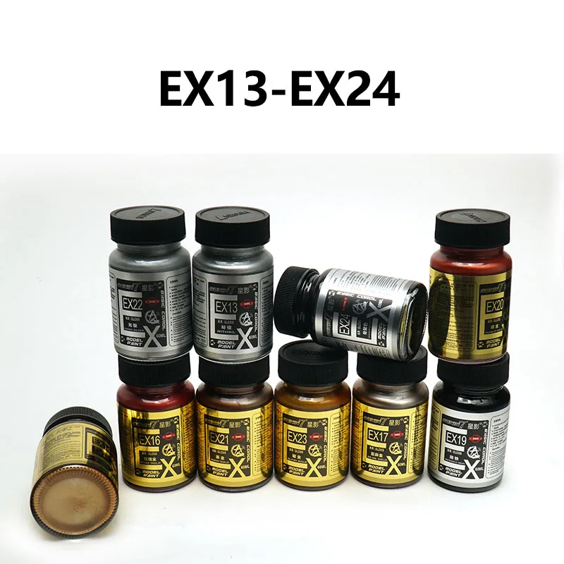 60ml EX13~EX24 Drawing Oil Based Metallic Color Paint Coating DIY Handcraft Military Car Ship Tank Doll Building Tool