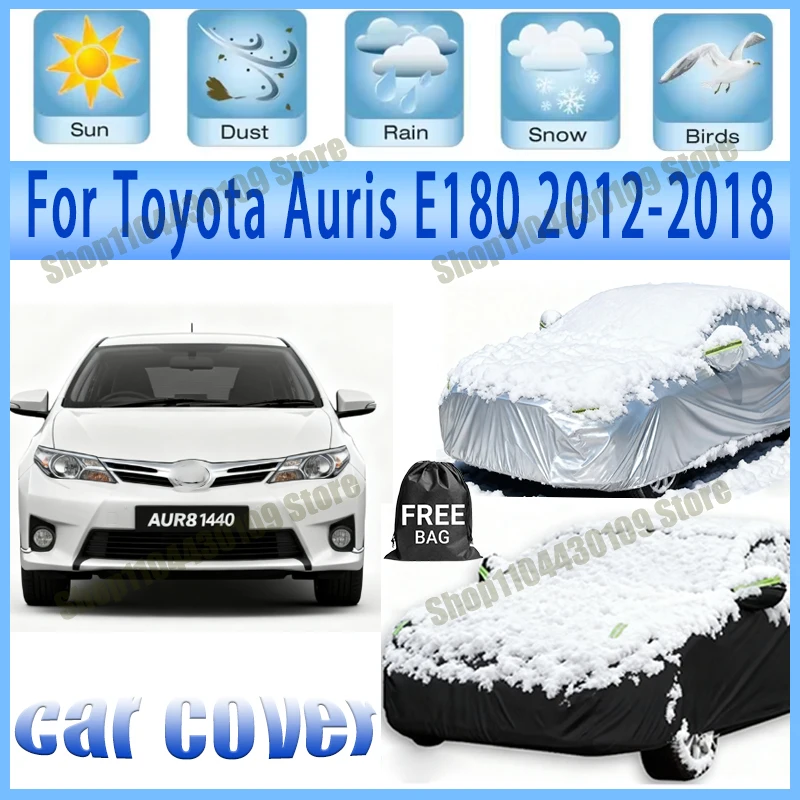 

Чехол для автомобиля Toyota Auris E180 2012-2018, водонепроницаемый, с защитой от ультрафиолета, всепогодный, пыле- и снегозащитный, от дождя, из полиэстера 190T