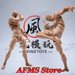 Wind Toys Yellow Black White Skin 1/12 Scale Collectible Figure Super Flexible Joint Body 16cm Men Soldier Action Figure Model
